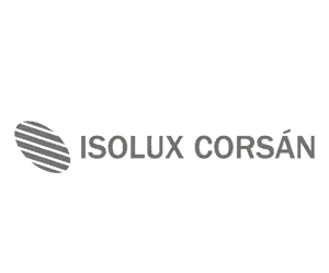 Logotipo da ISOLUX Corsán, cliente do Grupo CIMHE